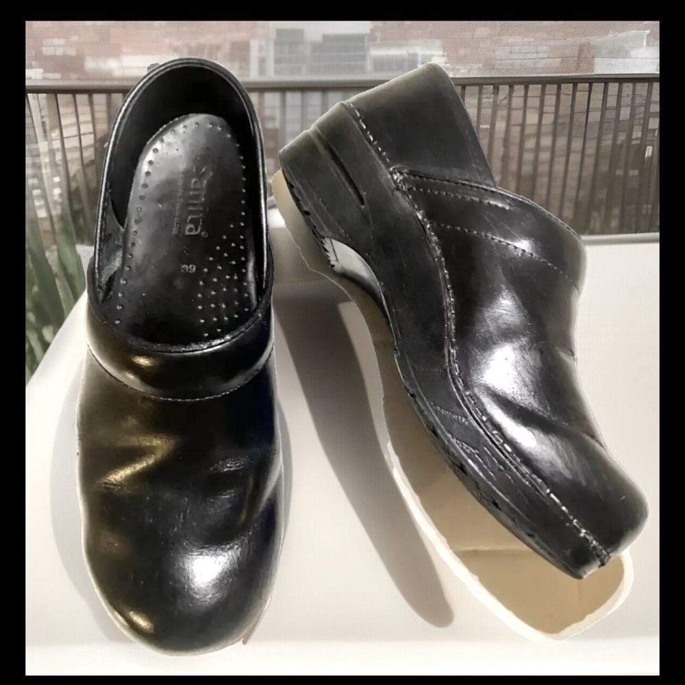 🖤SANITA🖤LEATHER DANISH FULL SHOE CLOG EUC🇩🇰